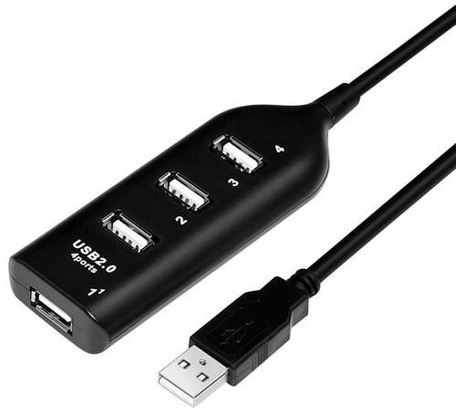 USB HUB hi-speed 4 USB2.0 Концентратор Black